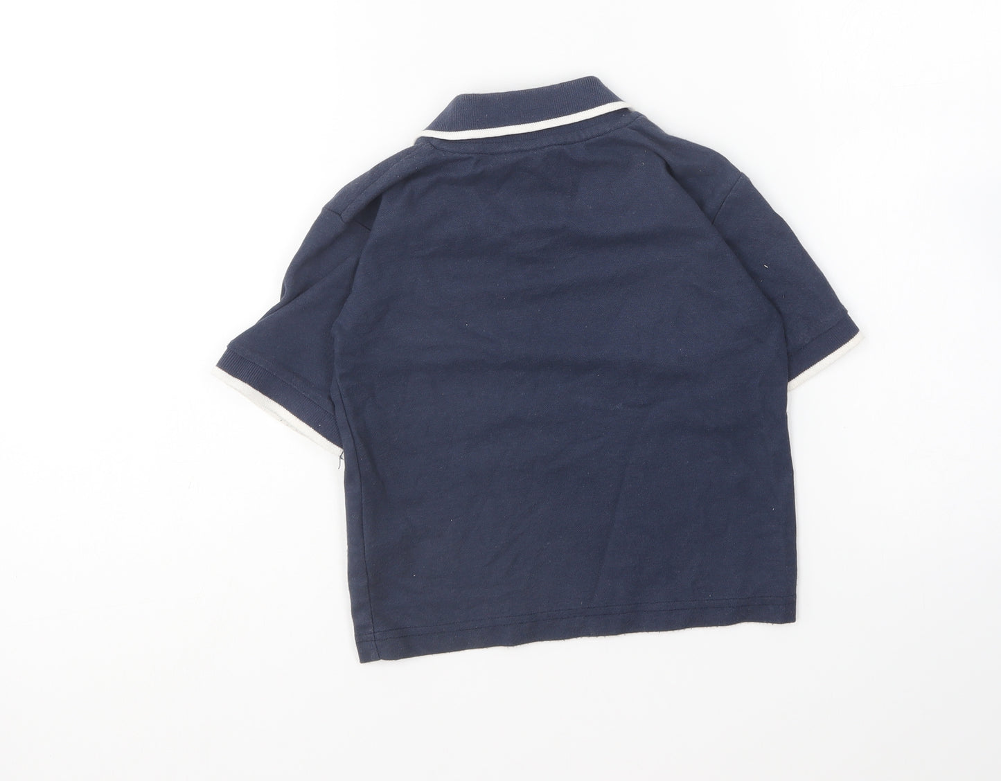 One Way Boys Blue Polyester Basic Polo Size 3-4 Years Collared