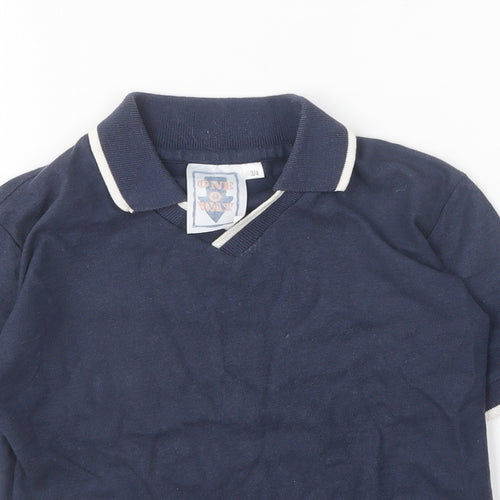 One Way Boys Blue Polyester Basic Polo Size 3-4 Years Collared