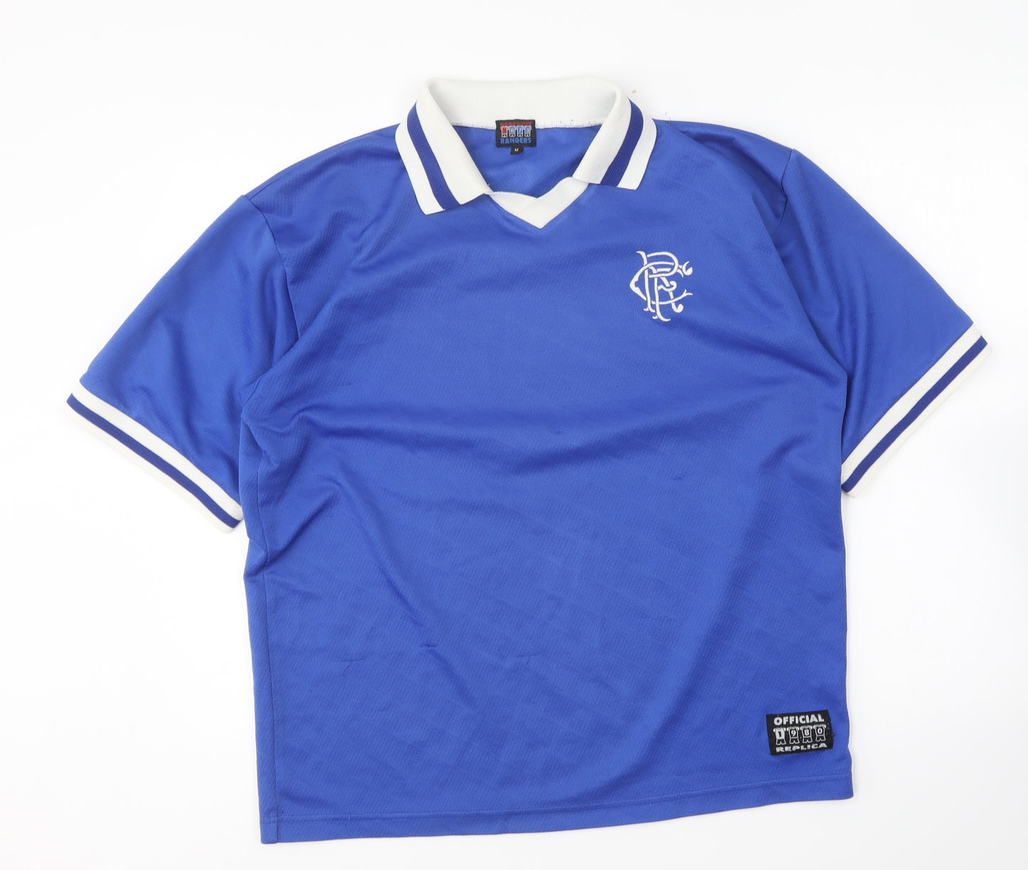 Glasgow Ranges Mens Blue Polyester Polo Size M Collared