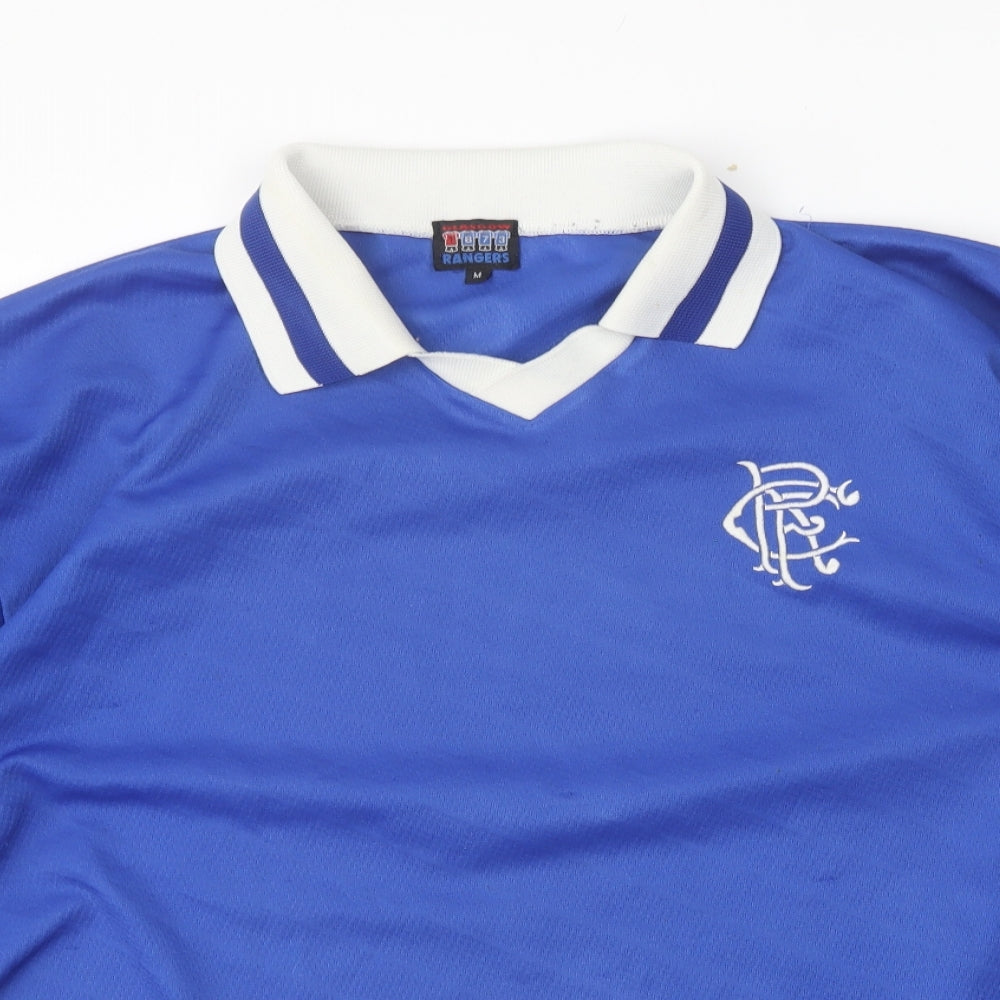 Glasgow Ranges Mens Blue Polyester Polo Size M Collared