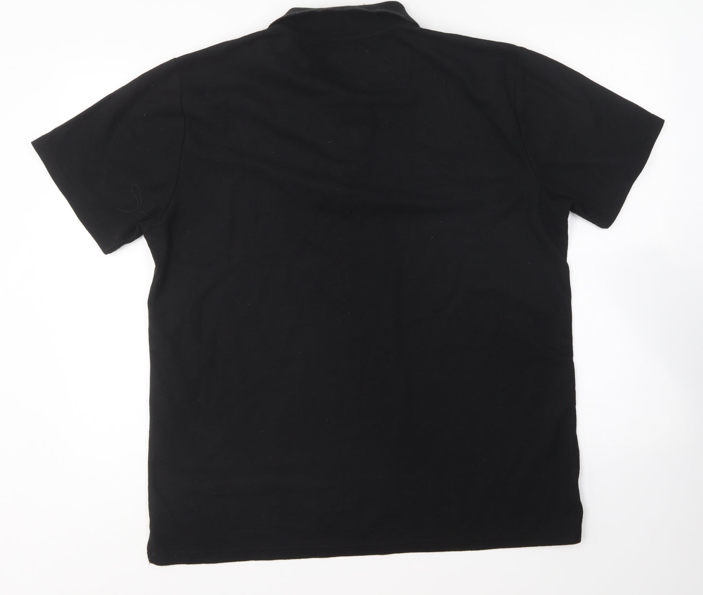 Celtic Football Club Mens Black Polyester Polo Size L Collared
