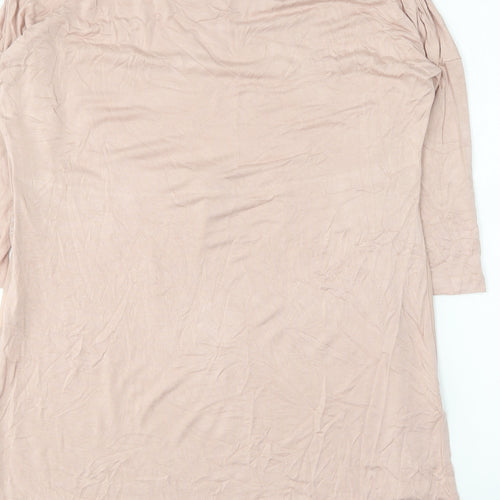 Caterina Lucchi Womens Pink Viscose Basic Blouse Size S Round Neck