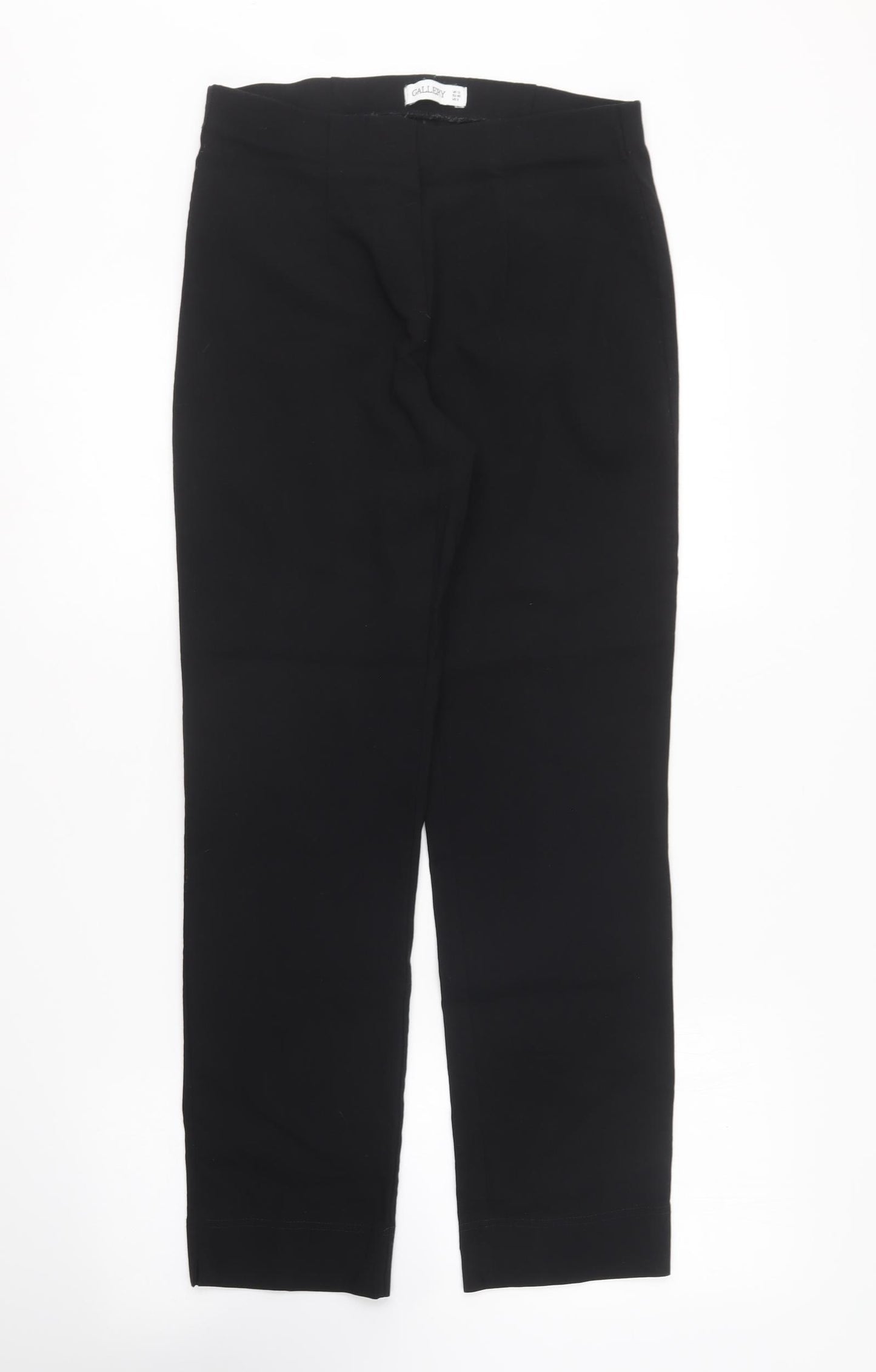 Gallery Womens Black Viscose Carrot Trousers Size 12 L25 in Regular