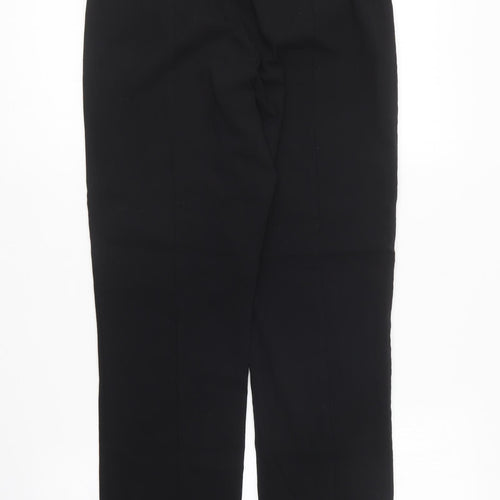 Gallery Womens Black Viscose Carrot Trousers Size 12 L25 in Regular
