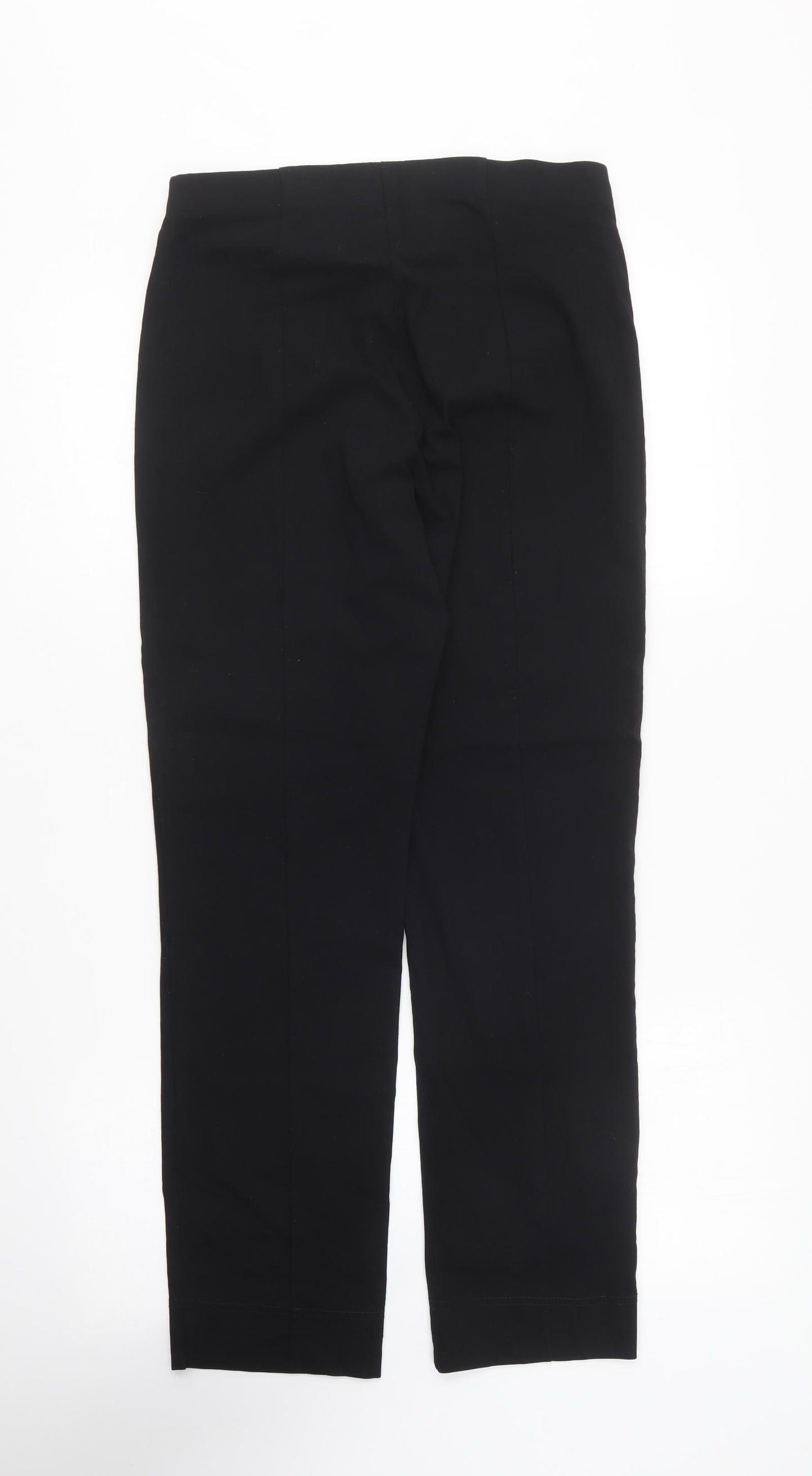 Gallery Womens Black Viscose Carrot Trousers Size 12 L25 in Regular
