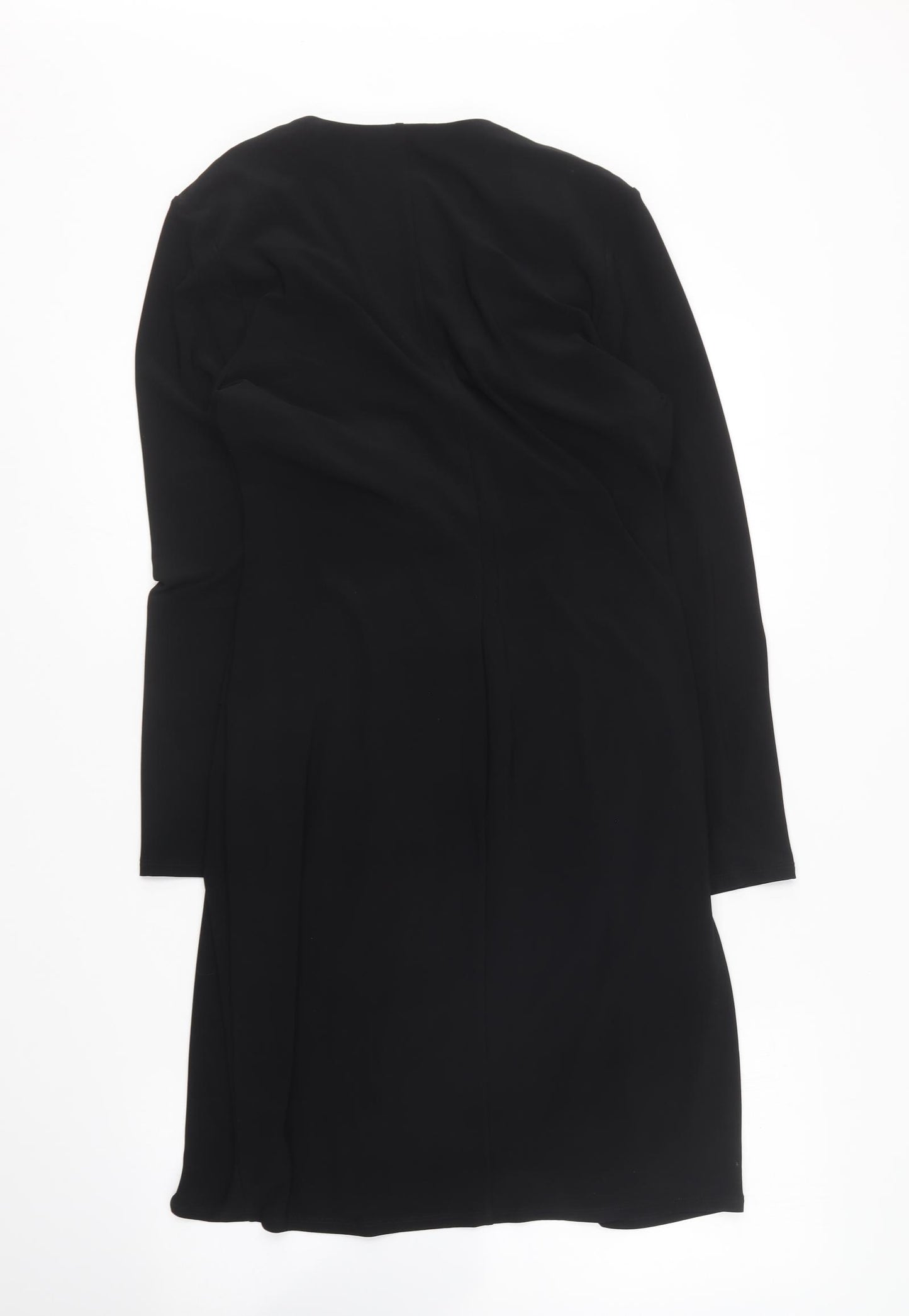 One Clark Womens Black Polyester Mini Size 12 V-Neck