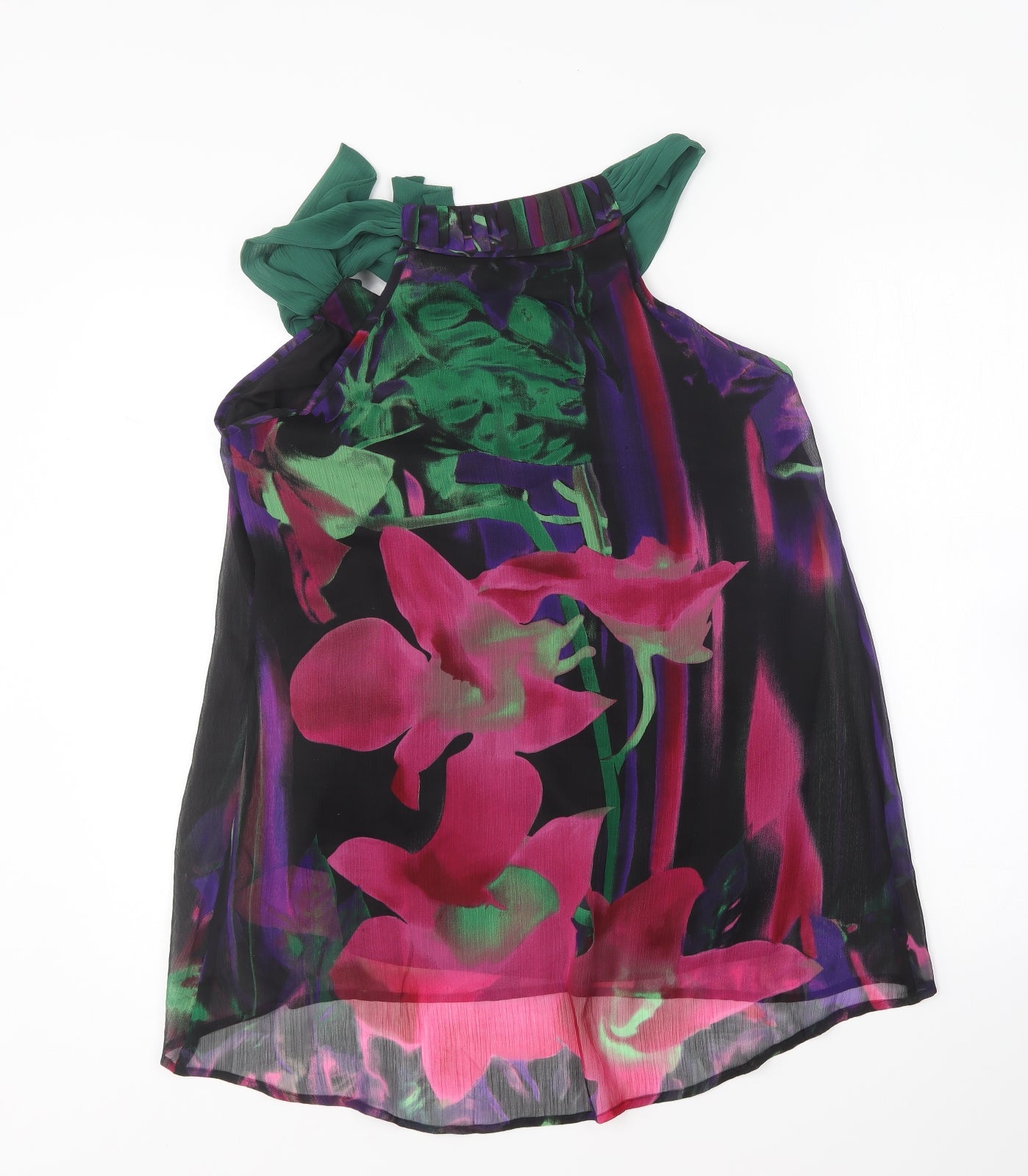 NEXT Womens Multicoloured Polyester Basic Blouse Size 12 Round Neck