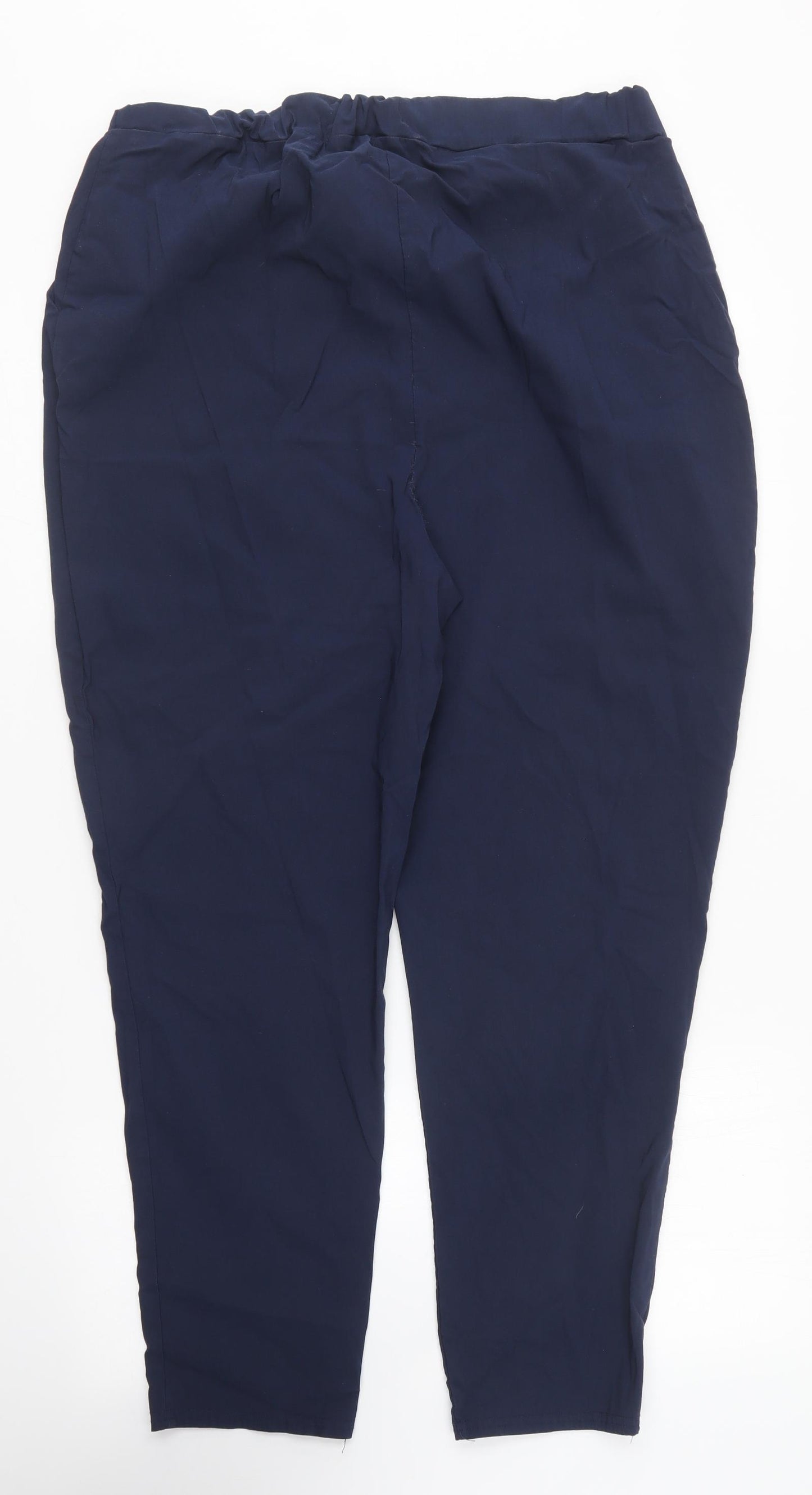 Boohoo Womens Blue Polyester Trousers Size 20 L26 in Regular