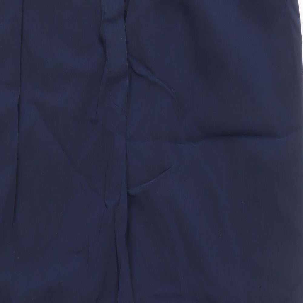 Boohoo Womens Blue Polyester Trousers Size 20 L26 in Regular