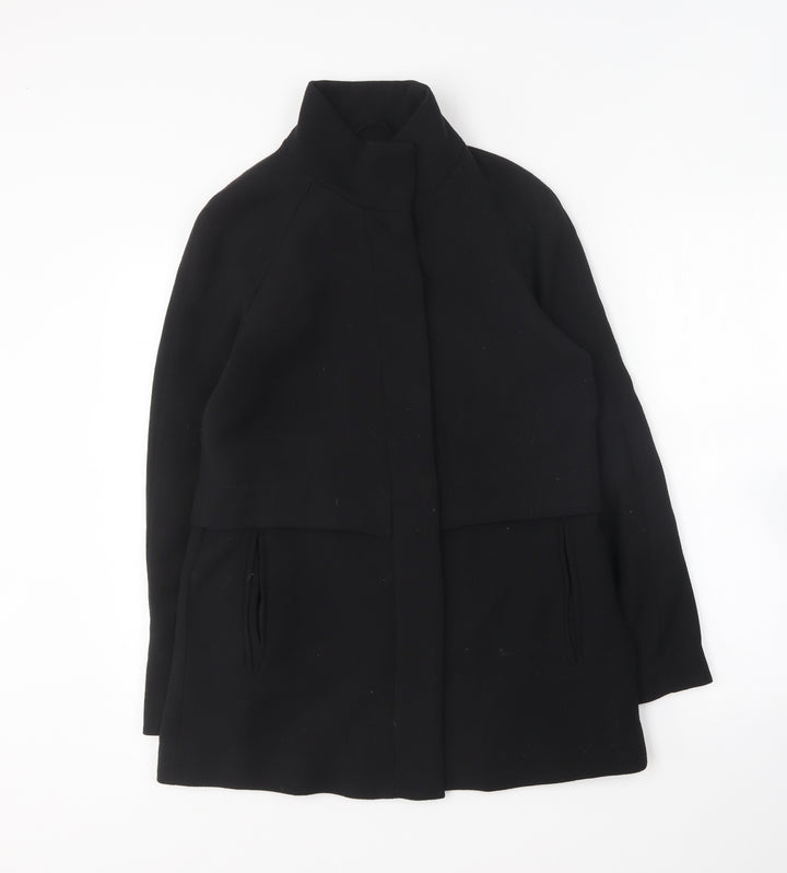 Mango Womens Black Overcoat Coat Size XS