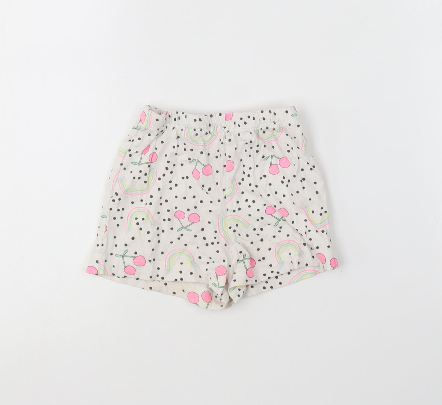 Matalan Girls Multicoloured Polka Dot Cotton Cropped Trousers Size 18-24 Months