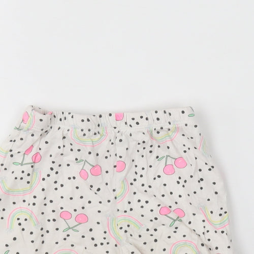 Matalan Girls Multicoloured Polka Dot Cotton Cropped Trousers Size 18-24 Months