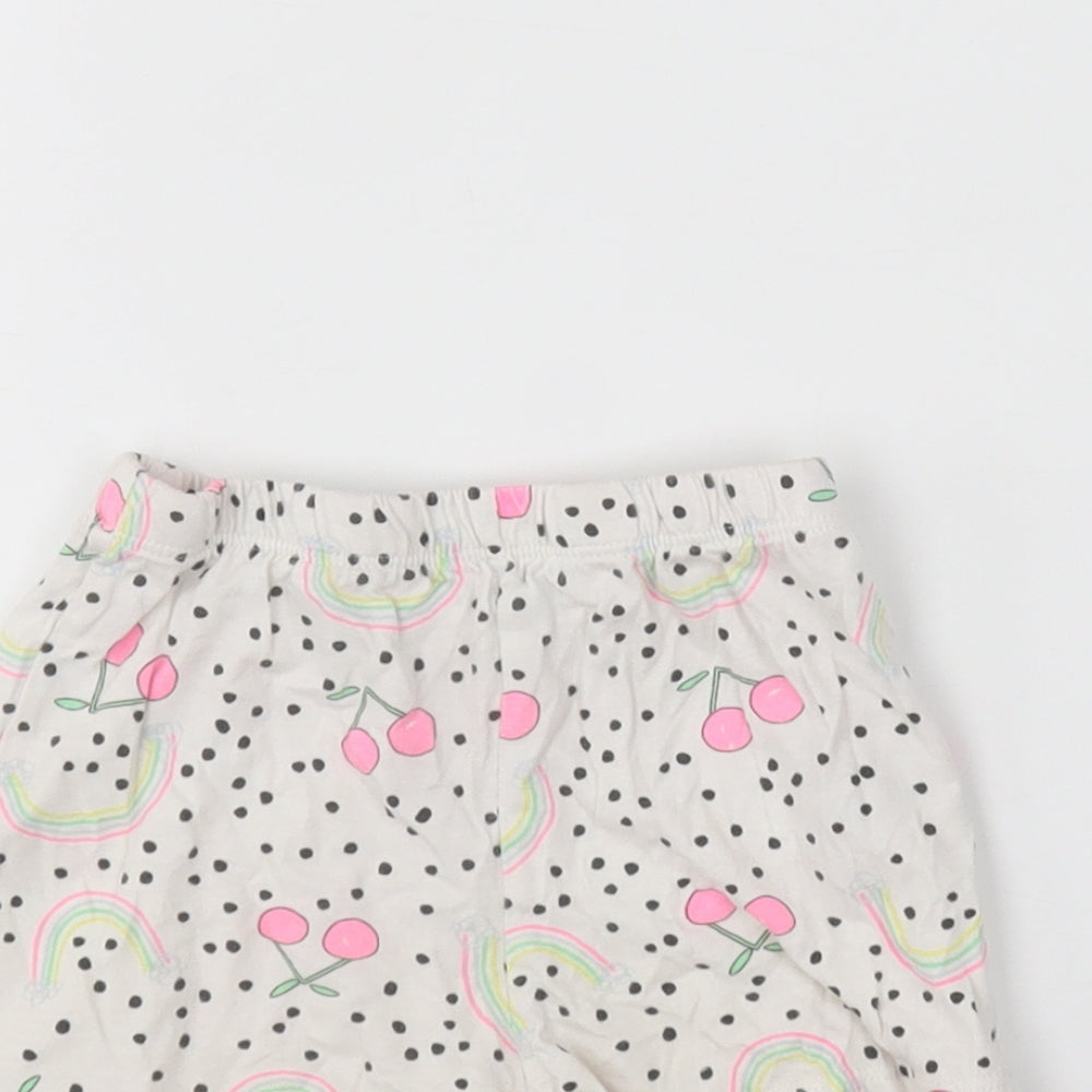 Matalan Girls Multicoloured Polka Dot Cotton Cropped Trousers Size 18-24 Months