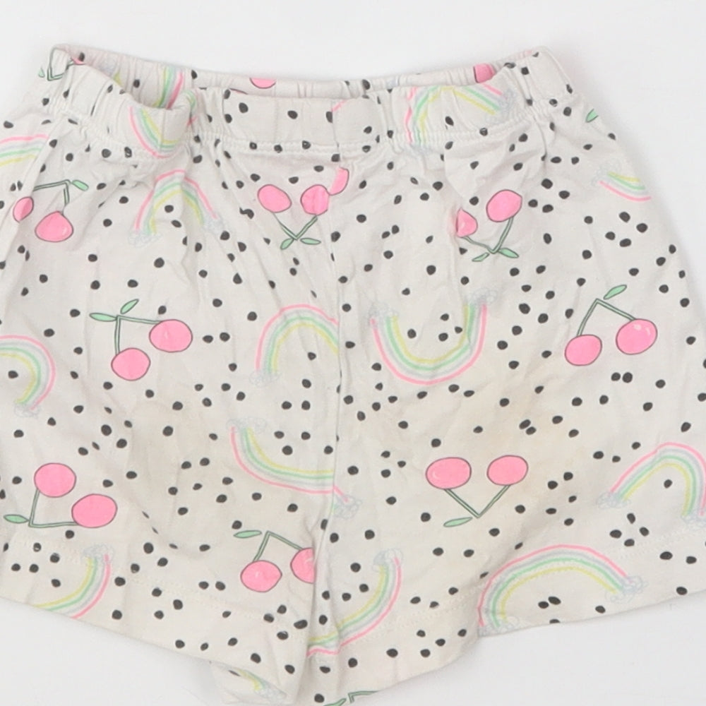 Matalan Girls Multicoloured Polka Dot Cotton Cropped Trousers Size 18-24 Months