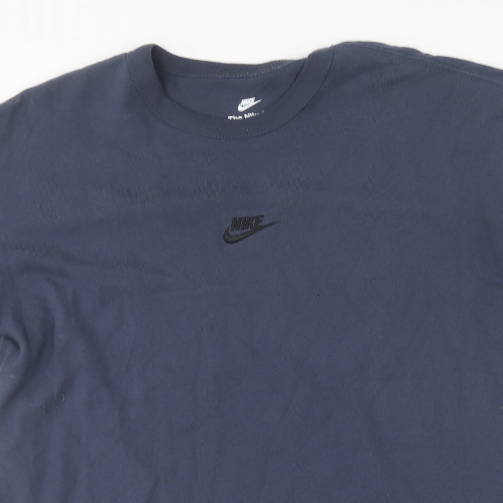 Nike Mens Blue Cotton T-Shirt Size M Round Neck