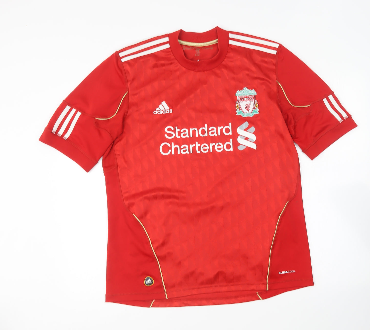 adidas Mens Red Polyester T-Shirt Size M Round Neck - Liverpool LFC