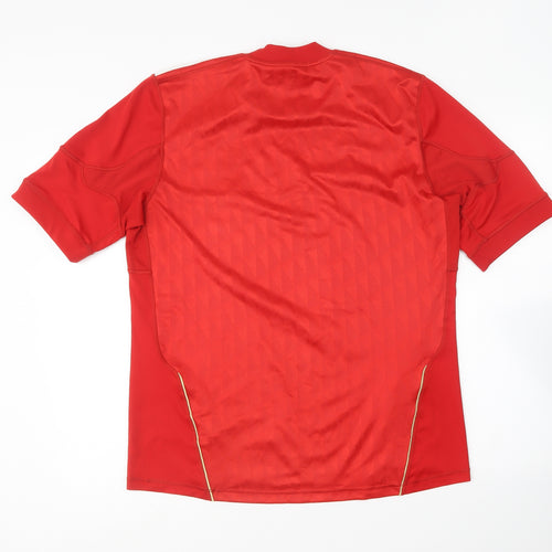 adidas Mens Red Polyester T-Shirt Size M Round Neck - Liverpool LFC