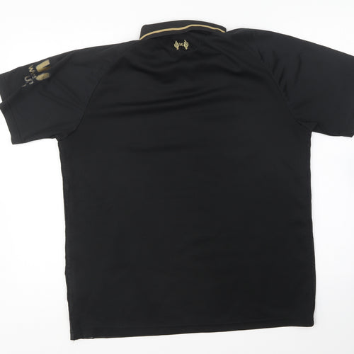 New Balance Mens Black Polyester T-Shirt Size XL Collared - Liverpool LFC