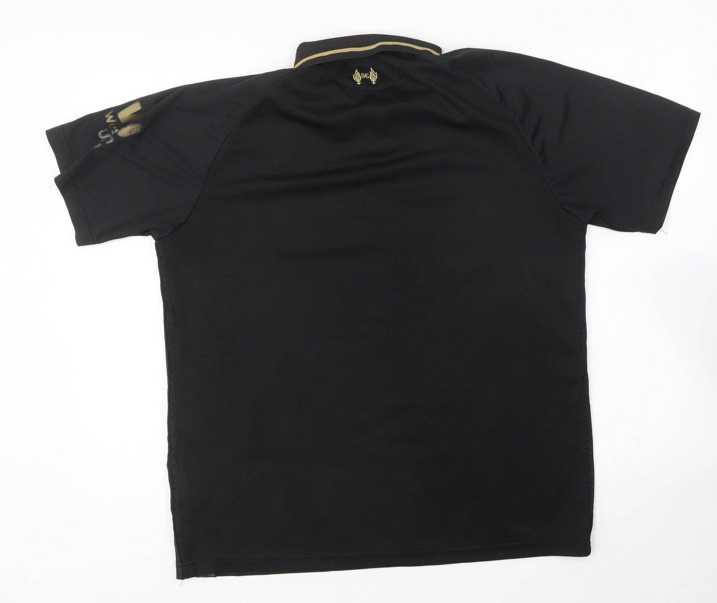 New Balance Mens Black Polyester T-Shirt Size XL Collared - Liverpool LFC