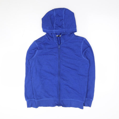 George Boys Blue Polyester Full Zip Hoodie Size 10-11 Years Zip