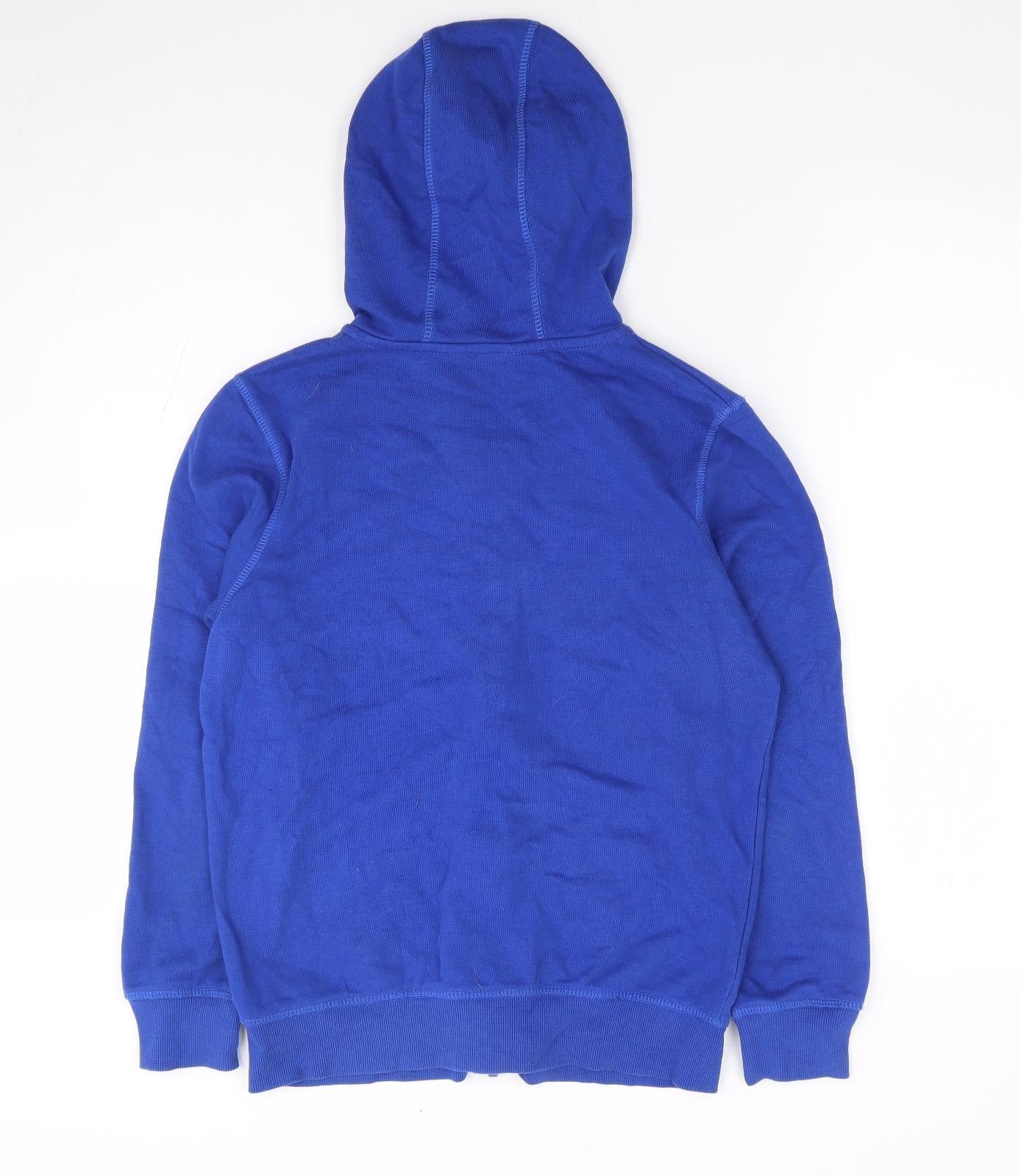 George Boys Blue Polyester Full Zip Hoodie Size 10-11 Years Zip
