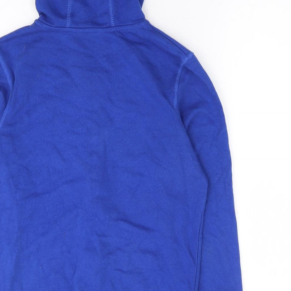 George Boys Blue Polyester Full Zip Hoodie Size 10-11 Years Zip