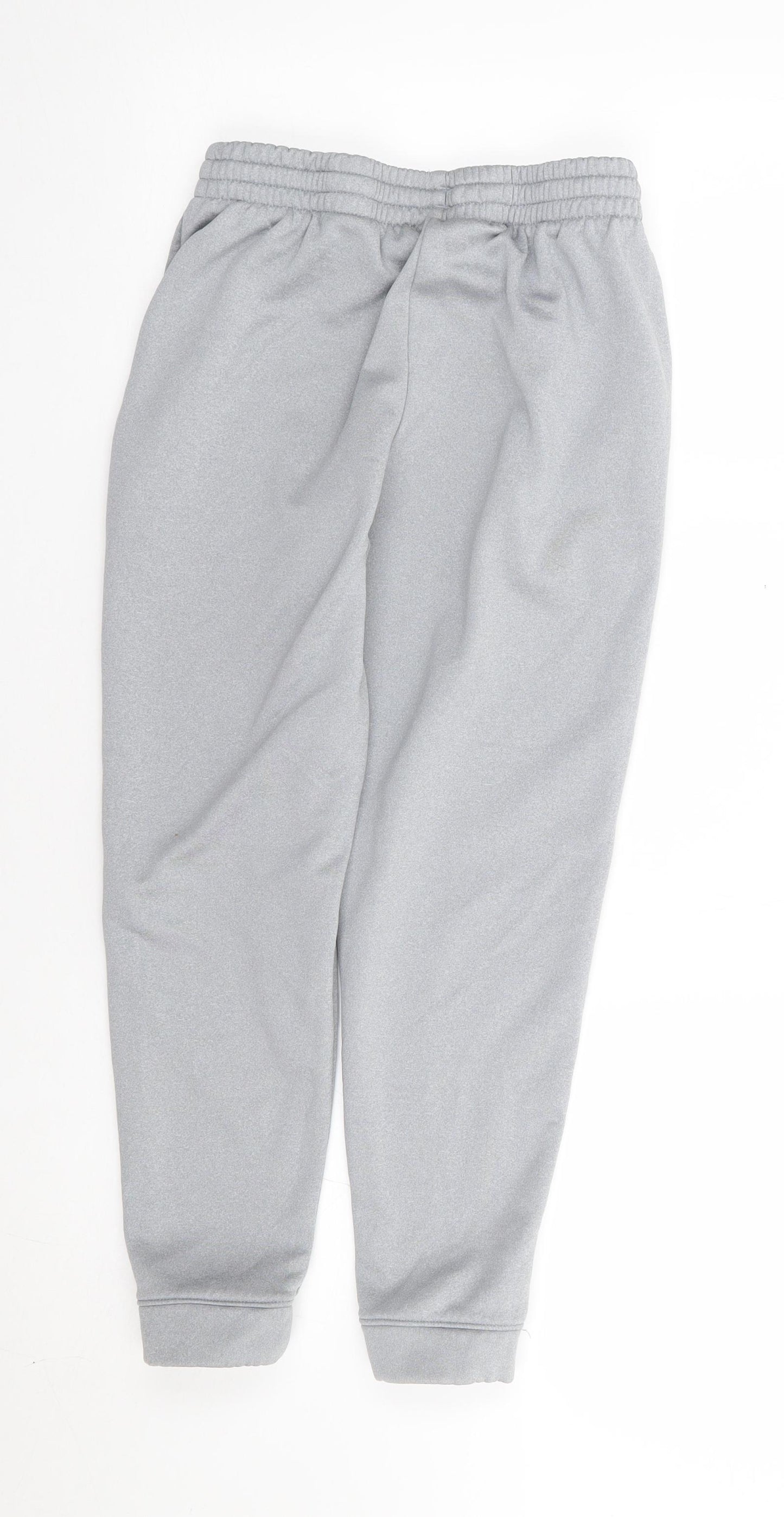 Under armour Boys Grey Polyester Jogger Trousers Size 9-10 Years L23 in Regular Drawstring
