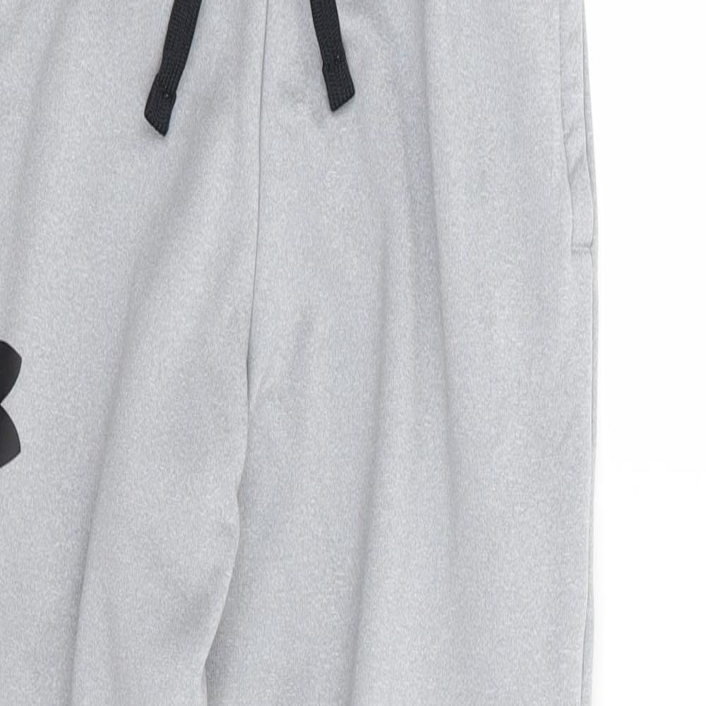Under armour Boys Grey Polyester Jogger Trousers Size 9-10 Years L23 in Regular Drawstring