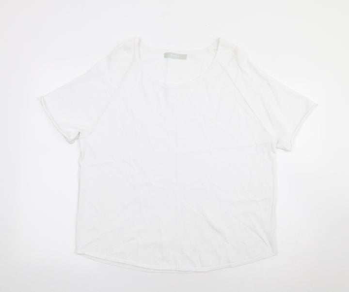Bianca Womens Ivory Round Neck Polyester Pullover Jumper Size L