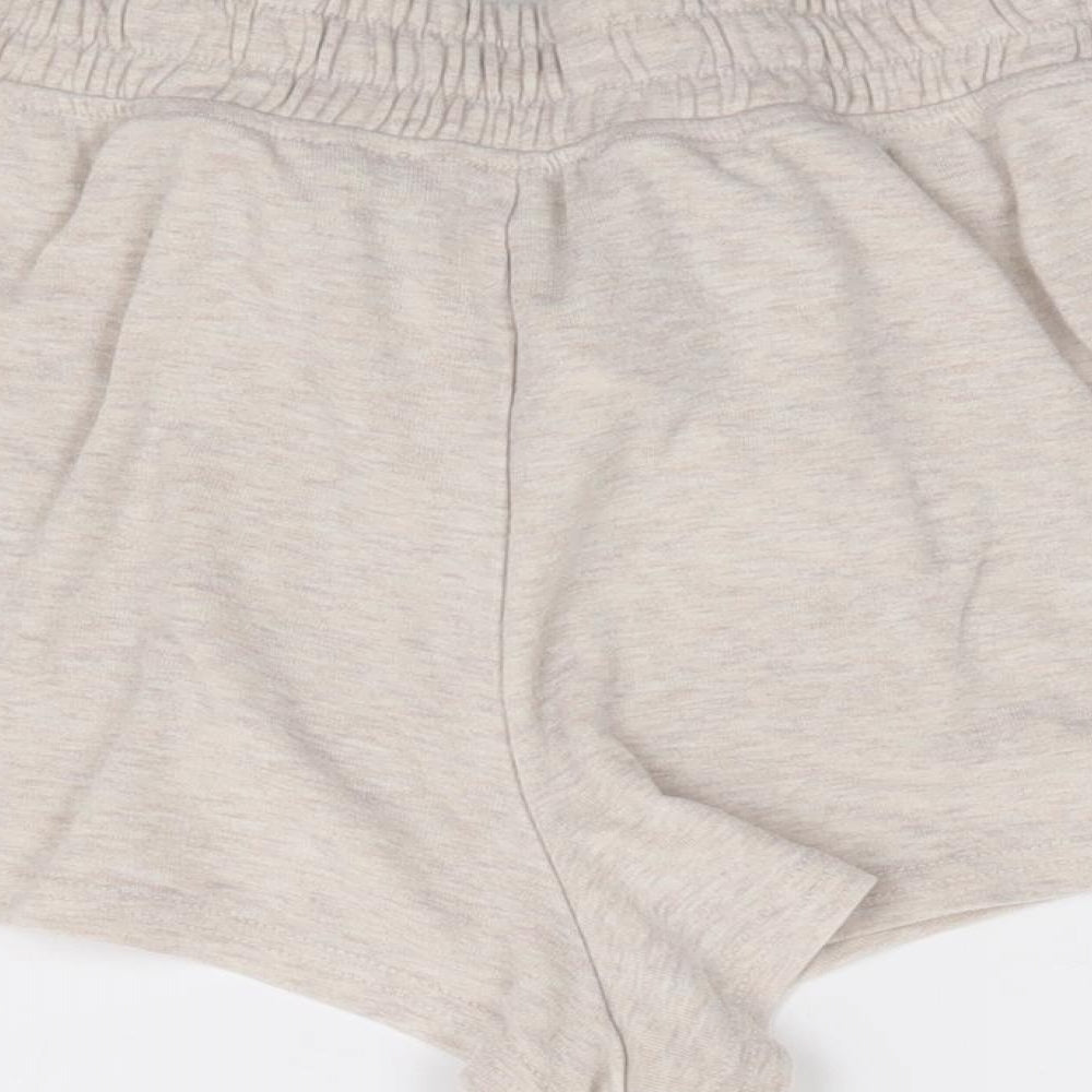New Look Womens Beige Polyester Hot Pants Shorts Size S L3 in Regular Drawstring