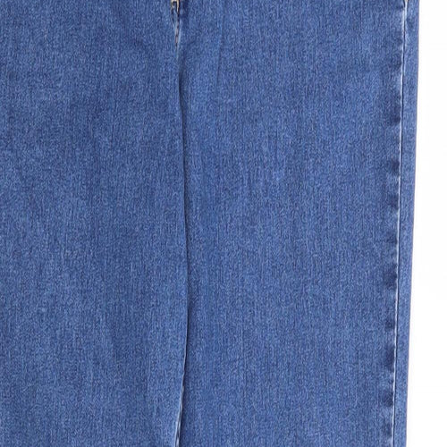 H&M Womens Blue Cotton Skinny Jeans Size 32 L28 in Regular Zip
