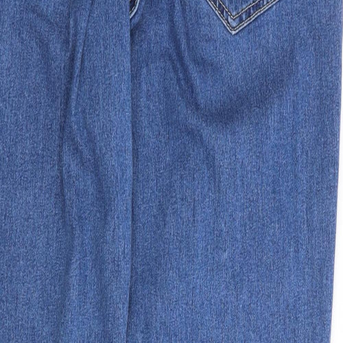 H&M Womens Blue Cotton Skinny Jeans Size 32 L28 in Regular Zip
