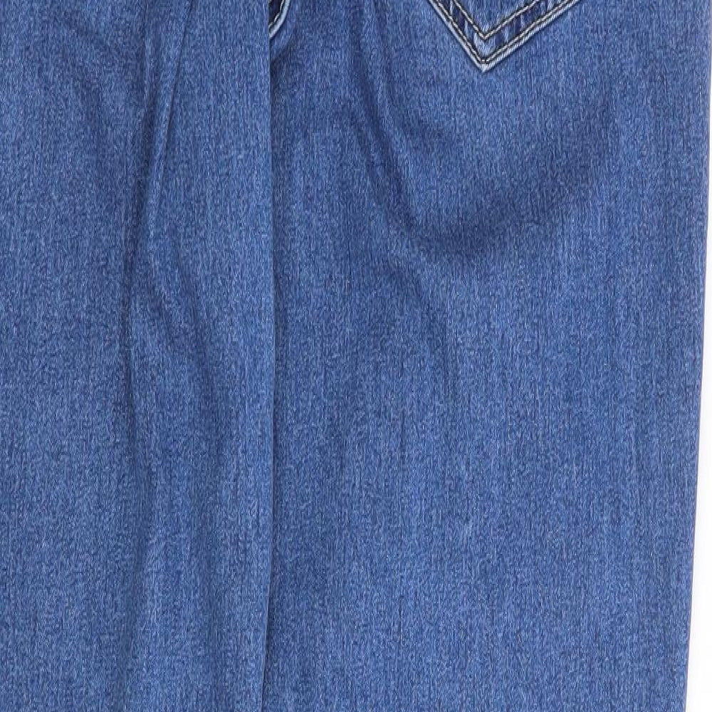 H&M Womens Blue Cotton Skinny Jeans Size 32 L28 in Regular Zip