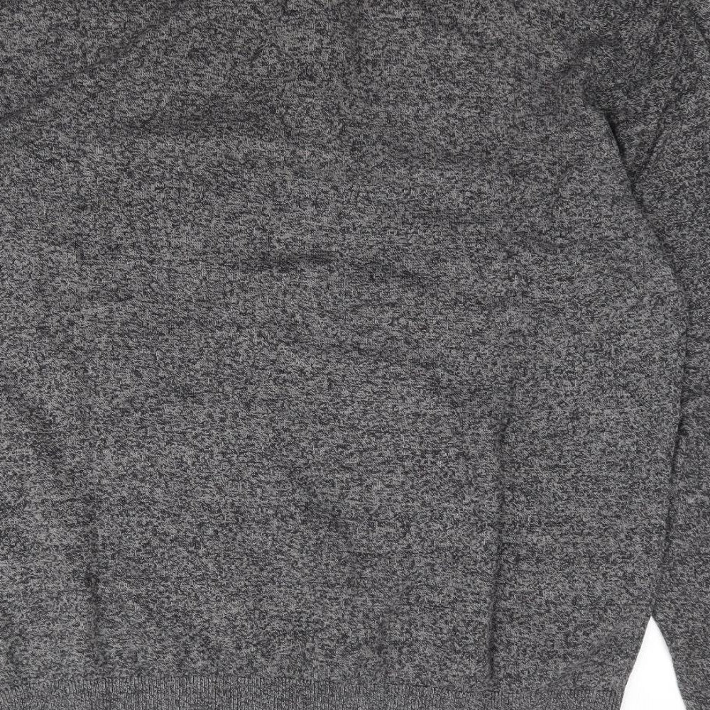 Dunnes Mens Grey Collared Cotton Pullover Jumper Size L
