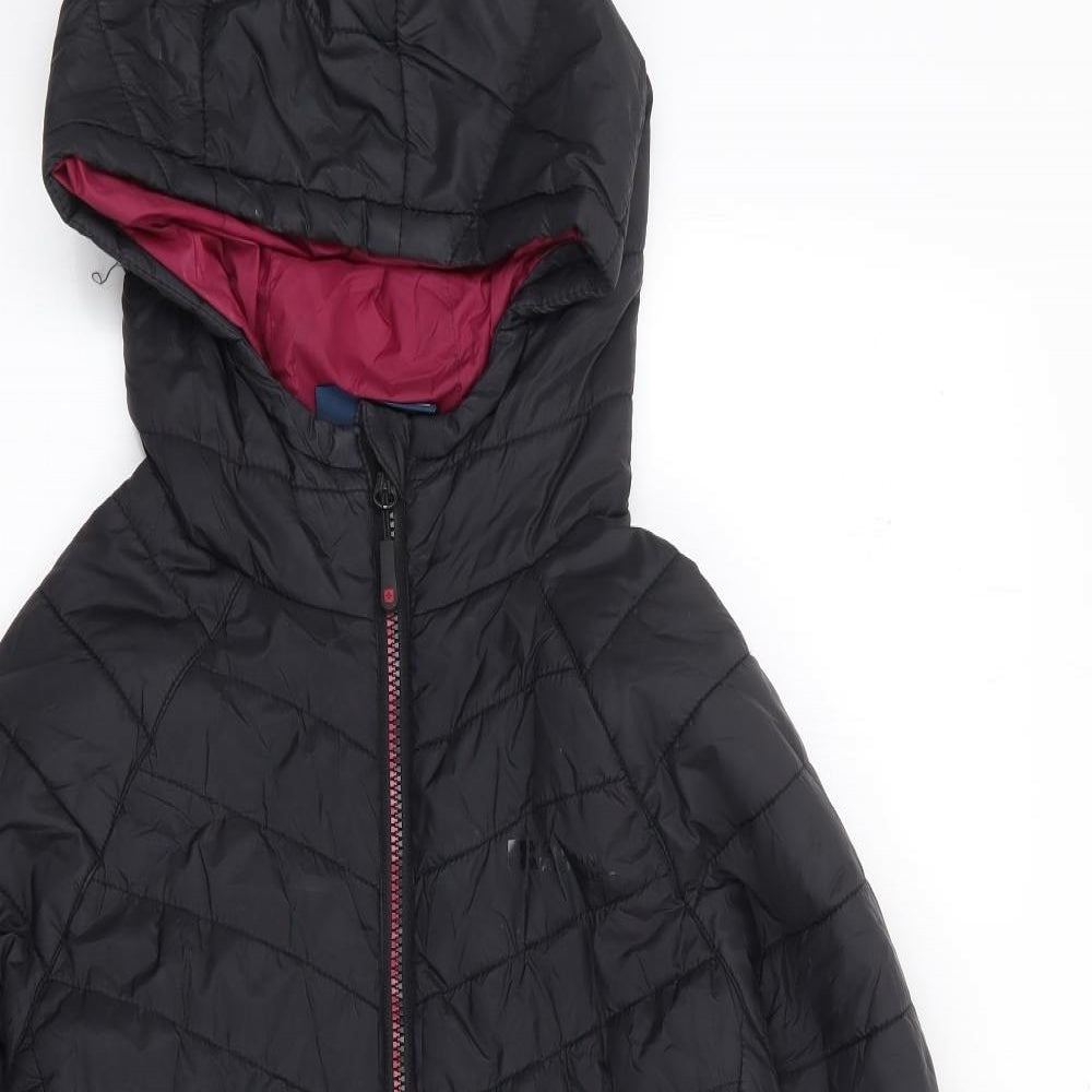 Mountain Warehouse Womens Black Rain Coat Coat Size 12 Zip