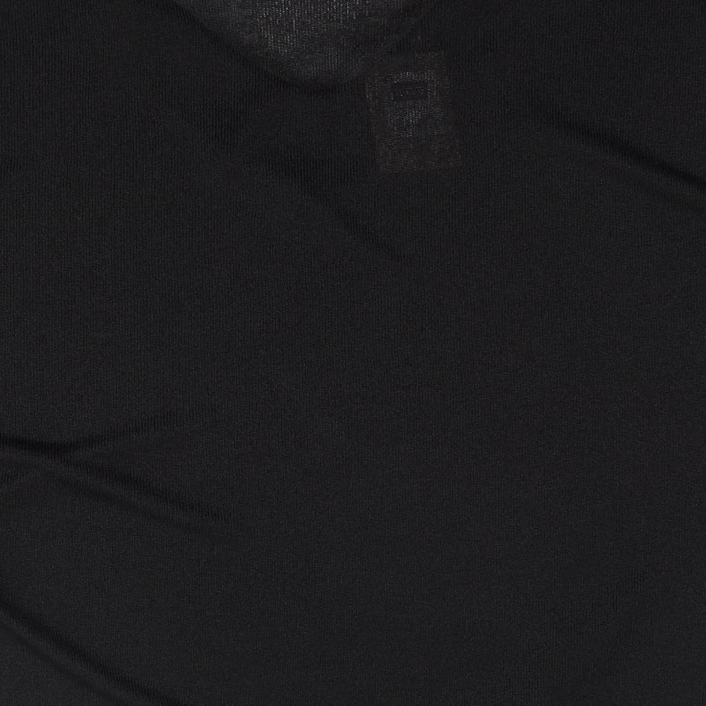 Gallery Womens Black V-Neck Polyester Pullover Jumper Size XL