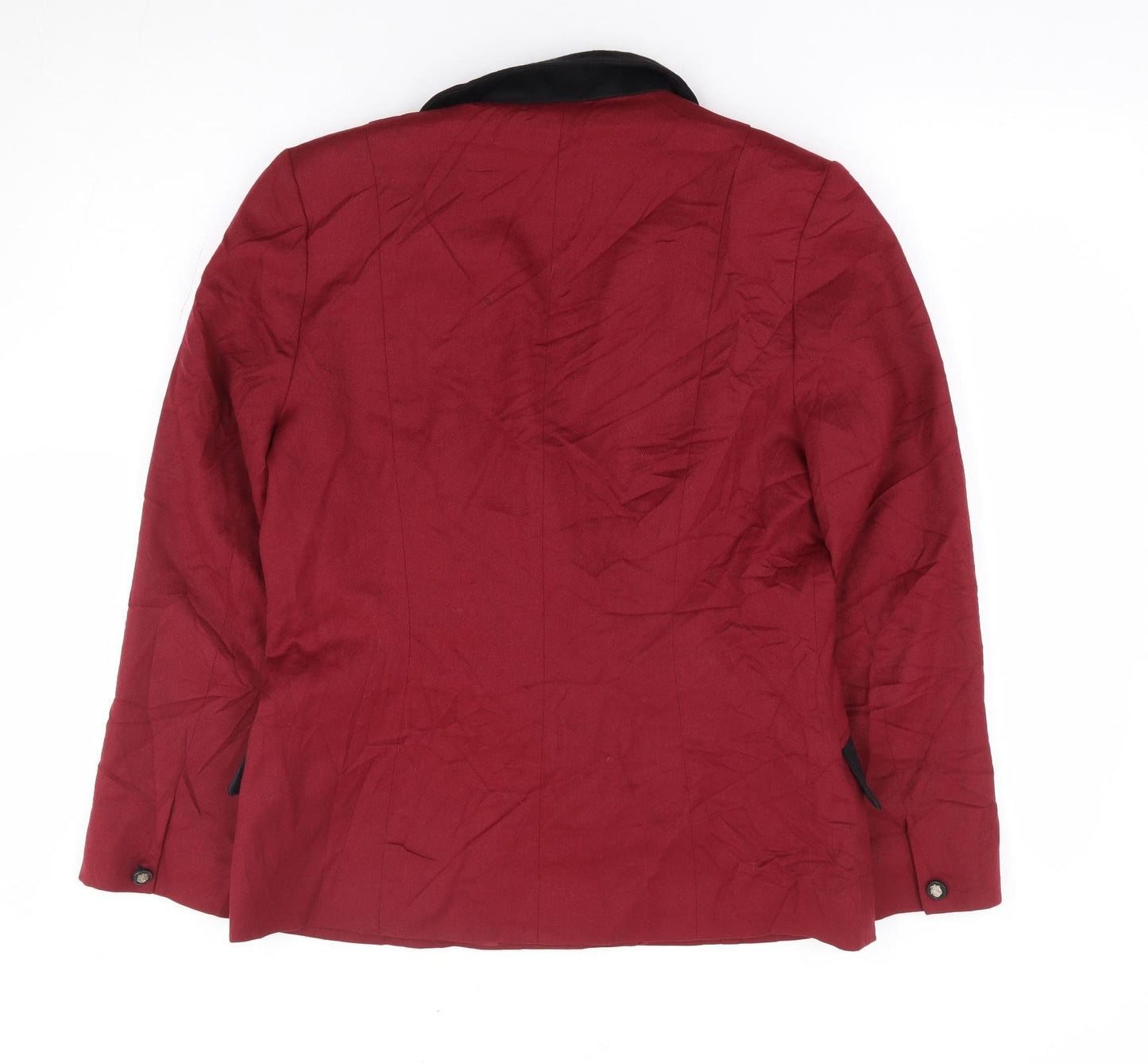 Viyell Womens Red Wool Jacket Suit Jacket Size 10