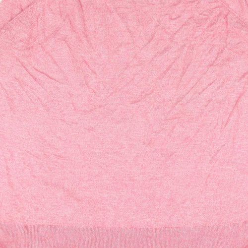 Warehouse Womens Pink Round Neck Polyester Pullover Jumper Size 14
