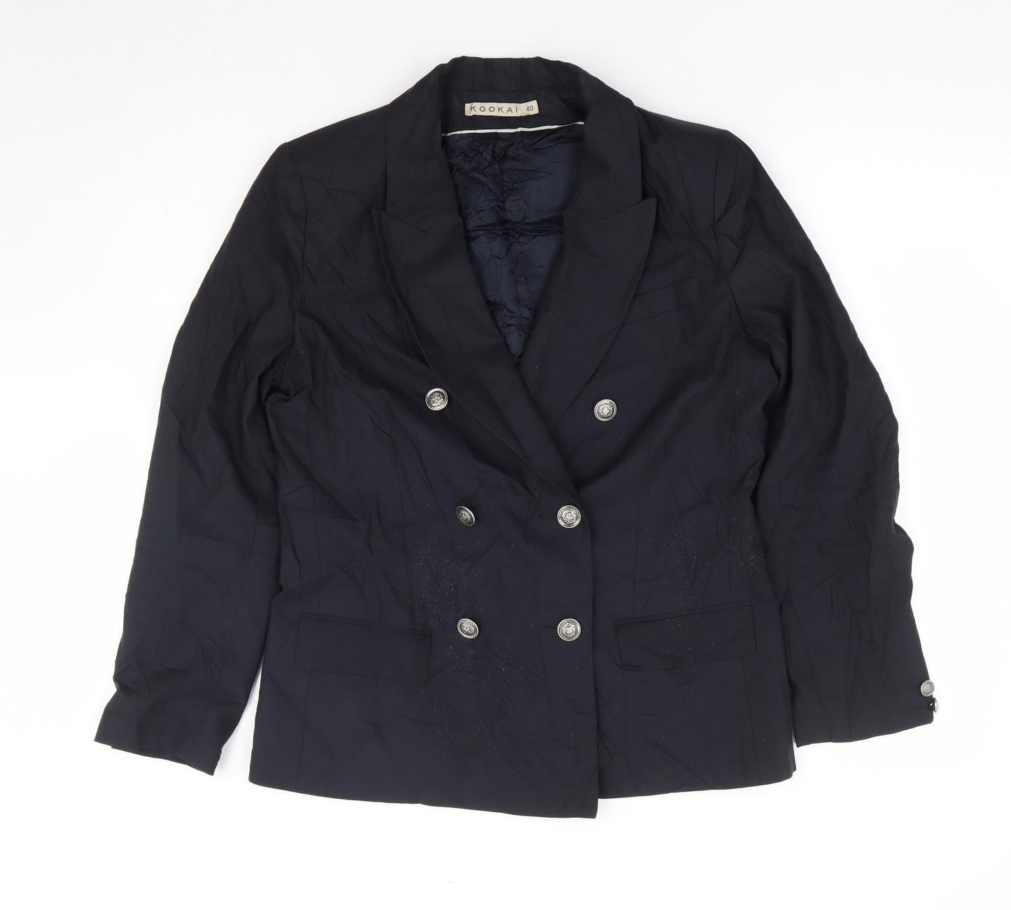 Kookai Womens Black Wool Jacket Suit Jacket Size 12