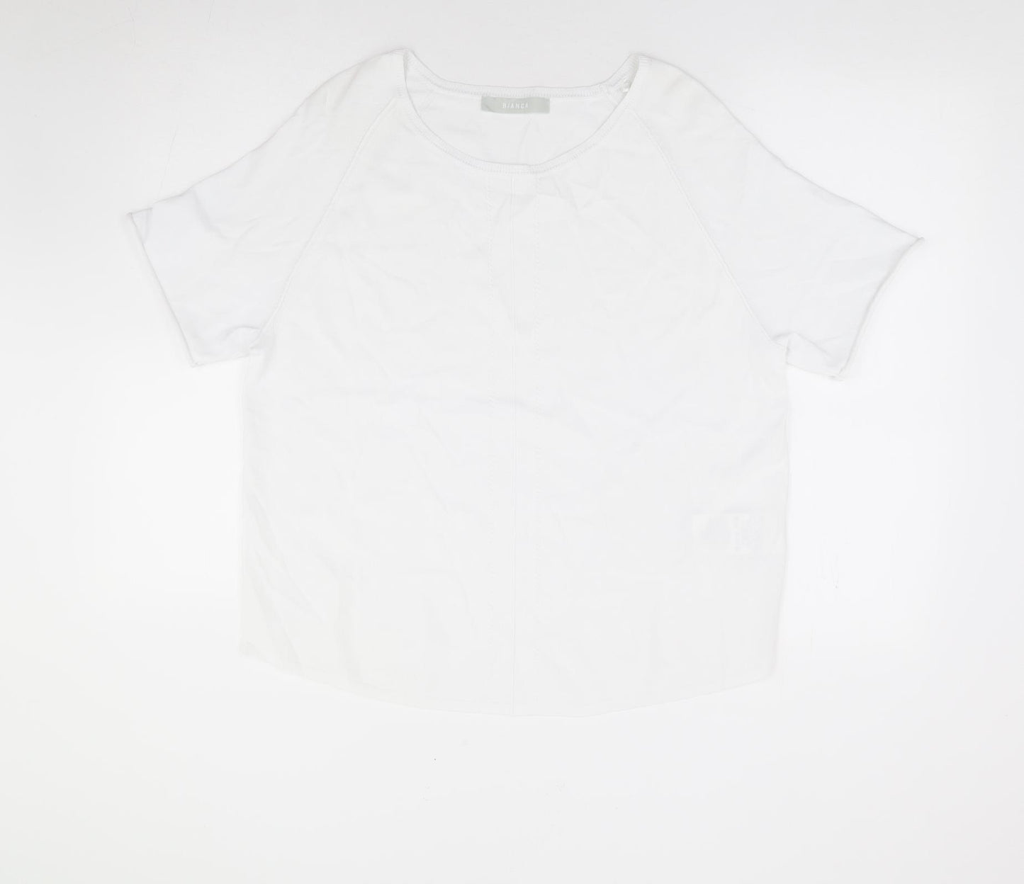 Bianca Womens Ivory Round Neck Viscose Pullover Jumper Size 16