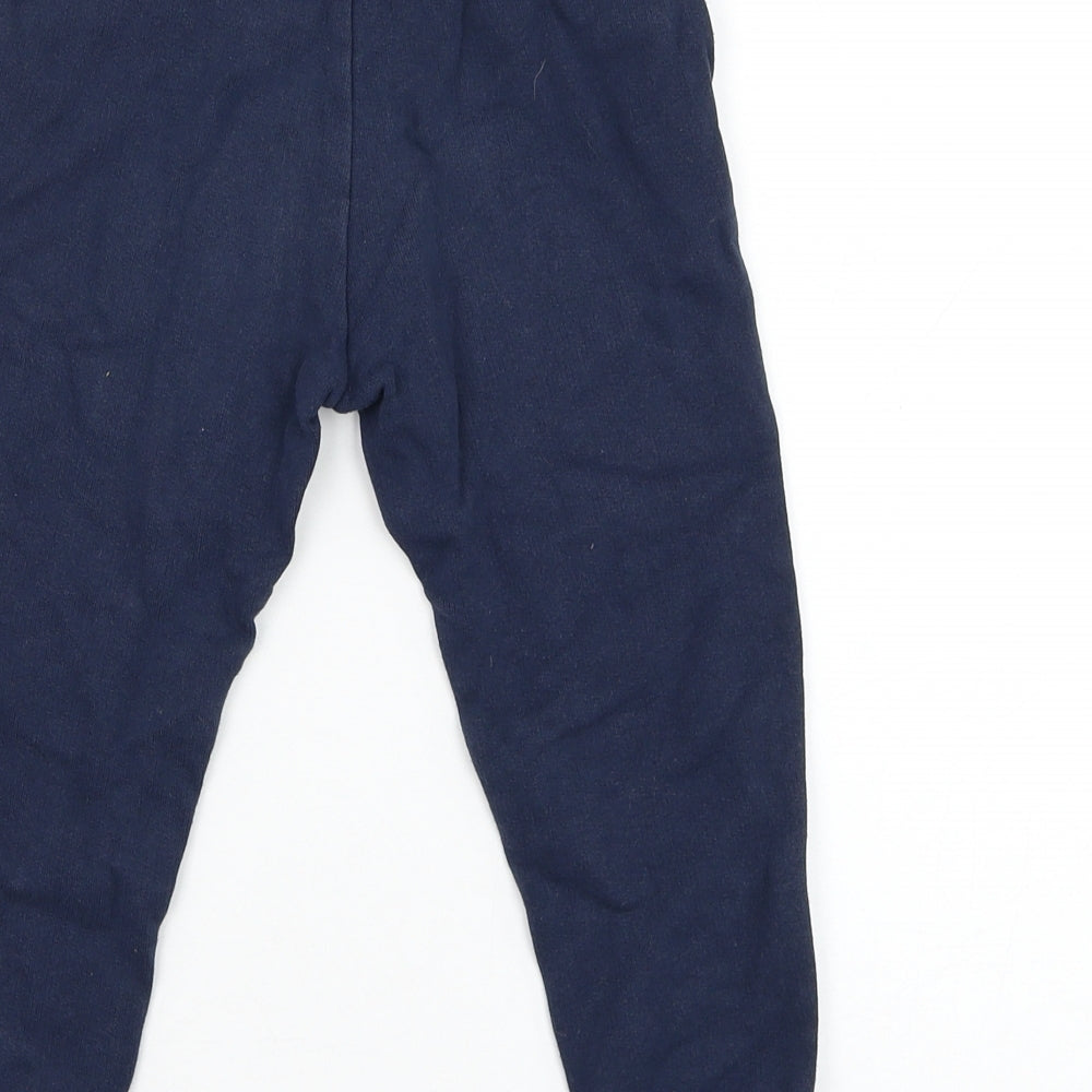River Island Boys Blue Cotton Jogger Trousers Size 5-6 Years Regular Pullover