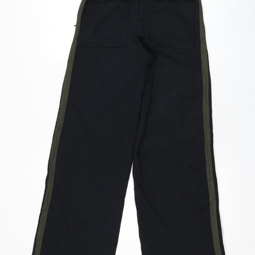 Marks and Spencer Womens Black Viscose Jogger Trousers Size 6 L30 in Regular Drawstring