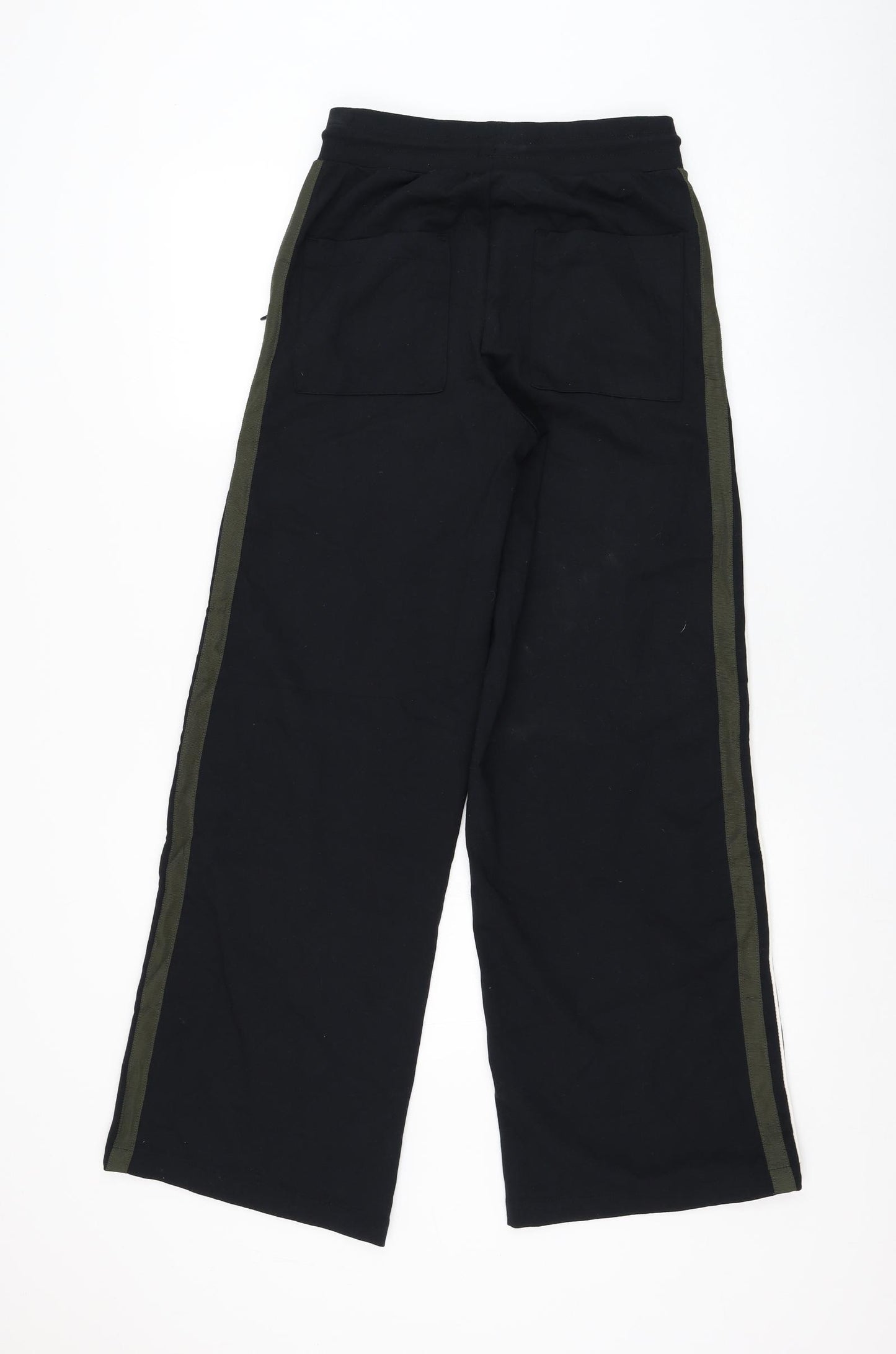 Marks and Spencer Womens Black Viscose Jogger Trousers Size 6 L30 in Regular Drawstring