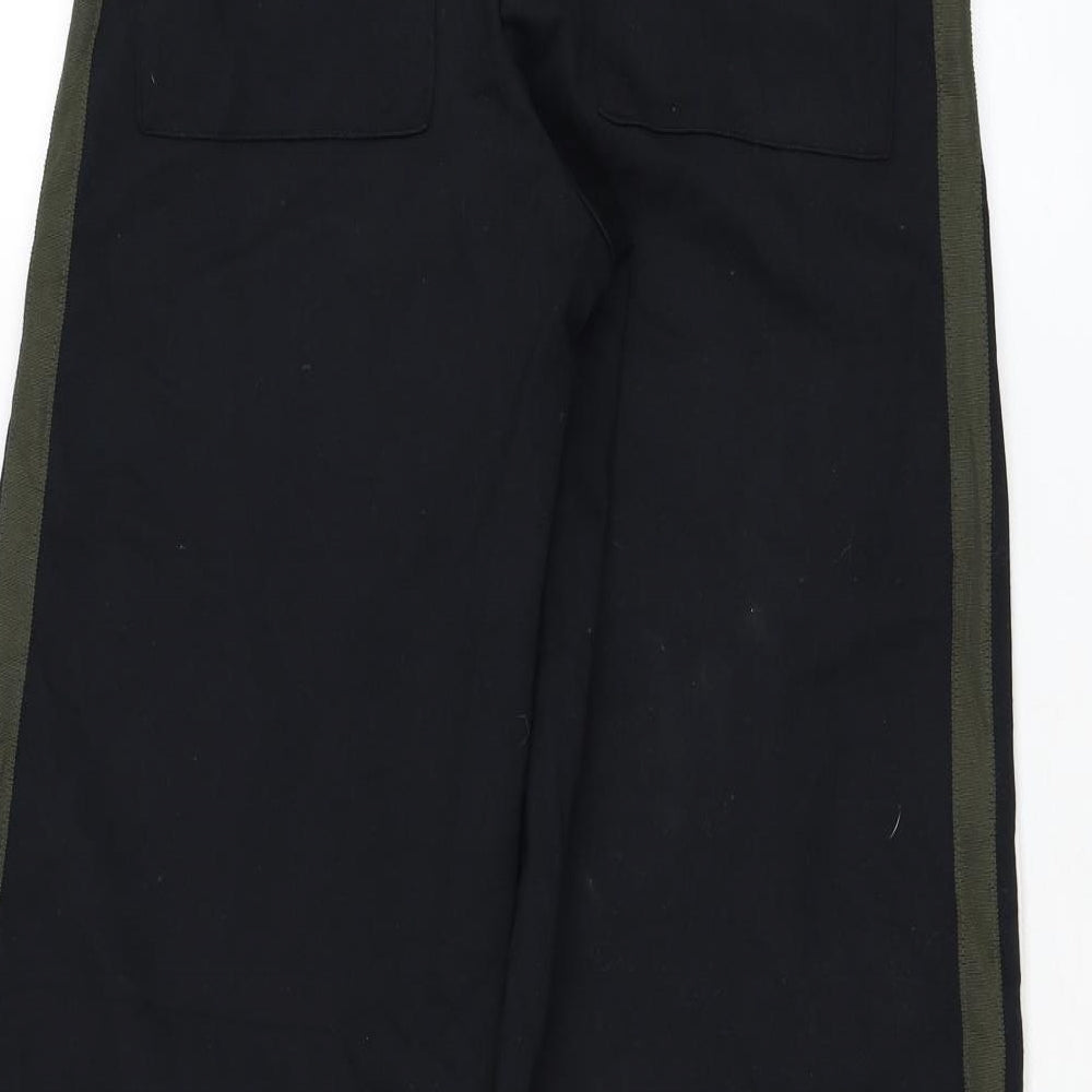 Marks and Spencer Womens Black Viscose Jogger Trousers Size 6 L30 in Regular Drawstring