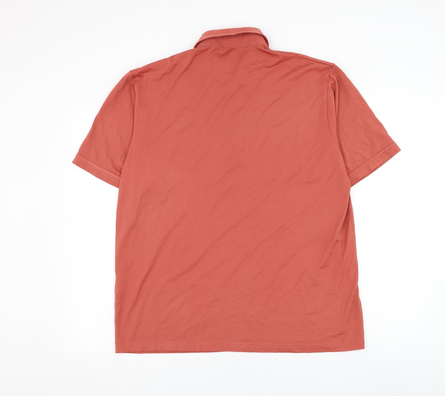 Gabucci Mens Red Cotton Polo Size L Collared Pullover