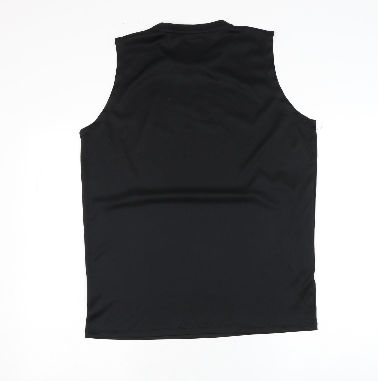 Doone Mens Black Polyester Basic Tank Size L Round Neck Pullover - Move