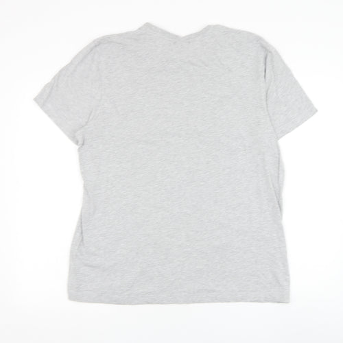 TU Mens Grey Cotton T-Shirt Size L Round Neck - Marvel