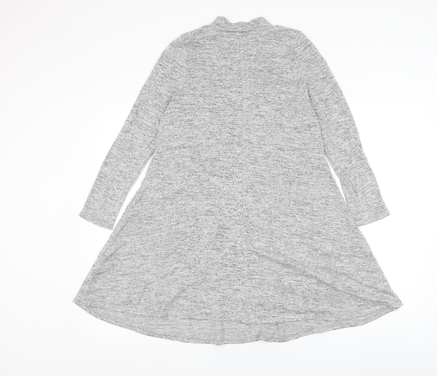 Atmosphere Womens Grey Viscose Jumper Dress Size 12 Mock Neck Pullover