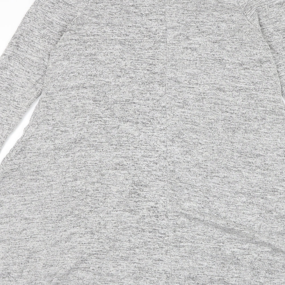 Atmosphere Womens Grey Viscose Jumper Dress Size 12 Mock Neck Pullover