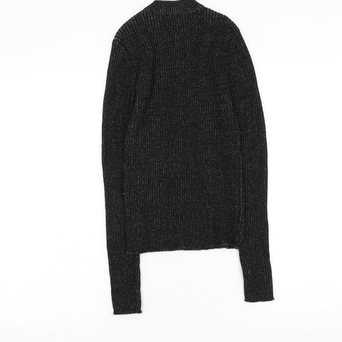 FOREVER 21 Womens Black Round Neck Polyester Pullover Jumper Size M